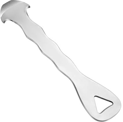 Sbucciatore per arance, in acciaio inox, con manico lungo, ergonomico, per rimuovere la buccia della frutta, per arance, agrumi, pompelmi, limoni, melograno