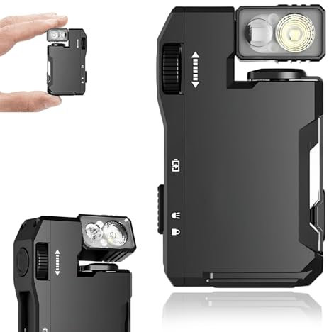Mtjbfv g5 Rechargeable EDC Flashlight,g5 Magnetic mini Flashlight Keychain high lumens rechargeablen Portable,3 Modes 400 Lumens 180°Rotation,Dual Light,IP68 Waterproof,for Outdoor Emergency-A