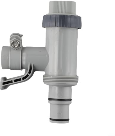 Adattatore per tubo flessibile per piscina con valvola a stantuffo, ricambio per piscine fuori terra, adatto per pompa per piscina e cartuccia filtrante