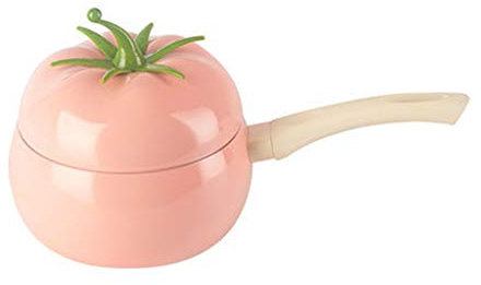 XUNXI Padella Creativa, Forma di Pomodoro Frutta Padella Pentola Pentola a induzione Pentola Alluminio Pentole antiaderenti Rosa