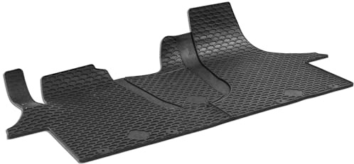 WALSER DirtGuard Gummi Fussmatten Auto für VW T5 Facelift 2009-08/2015, VW T6 04/2015-2019, 100% passgenaue Auto Fußmatten, robuste Universal Fußmatte Auto, Gummimatten Auto