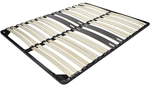 CAMA Sommier ergonomique à lattes, zone lombaire renforcée 140X200 cm | Structure en acier avec éléments centraux assouplis, adaptée à tous les types de matelas et garantie 2 ans. Montage requis.