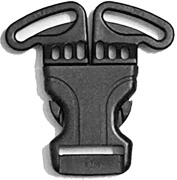 Fitzulam Correa de arnés con hebillas de plástico para cochecito/trona arnés de seguridad de 3 puntos con clip de 25 mm (negro-3G)