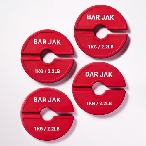 Bar Jak Micro Plates. 1 KG / 2.2 LBS Dumbell Fractional Weight Plate, x4 Pieces, Dumbell Weights, Kettlebell weights Training, Strength Training Micro Plates Weight Plate