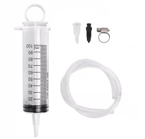 LIMEOW Kit di Spurgo del Freno a Disco per Moto, Siringa da 100 ml Tubo da 50 cm Universale, Kit di Spurgo Idraulico per Moto, Cambio Olio a Vuoto a Disco Manuale, per Moto Scooter Quad