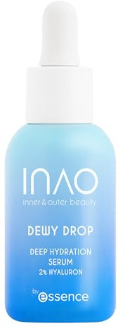 INAO Dewy Drop Deep Hydration Feuchtigkeitsserum | mit 2% Hyaluron | feuchtigkeitsspendend, glättend, erfrischend | für alle Hauttypen | kombinierbar | vegan & clean | Gesichtsserum | Hyaluronserum