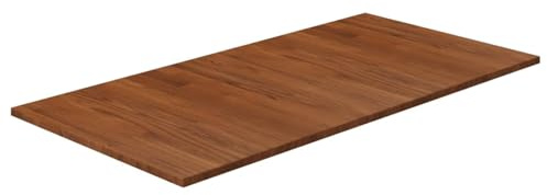 Gecheer Skrivbordsskiva i trä massivt trä arbetsbord skrivbord bänkskiva arbetsyta mörkbrun 100 x 50 x 1,5 cm behandlat massivt trä
