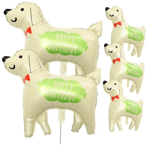 Abaodam 5St Ballon aus Aluminiumfolie Luftballons in Herzform Welpenballon Ballonpumpe Ballon-Hund-Skulptur Kuh Ballons balloons wasserballons aufblasbare Tiere dekorative Tierballons