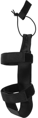 Veemoon Sangle Porte-Bouteille de Sport Réglable en Nylon Noir, Housse de Protection Légère pour Bouteille d'eau, Manchon Résistant Adapté au Camping Activités de Plein Air