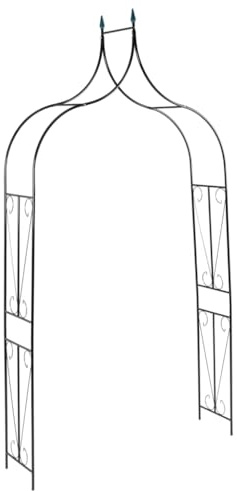Sophrelle Arco de jardín Hierro Verde Oscuro 142x37x275 cm Verde,47094