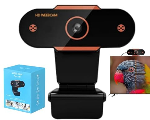 Full HD-webbkamera – USB mini videokamera, laptop streaming visuell lins | Högupplöst nätverk direktsändningsutrustning, klass virtuellt möte videoinspelningsenhet för fjärrdigitala konferenser