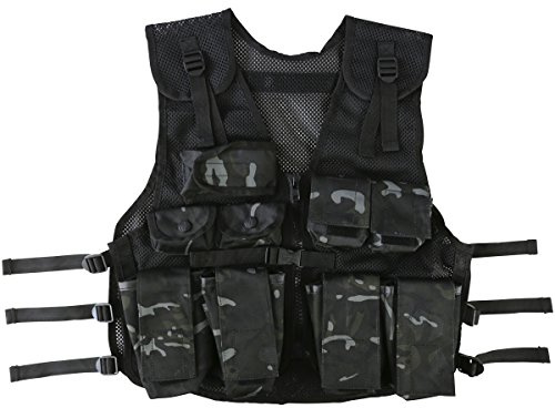 Kombat UK Gilet d'assaut pour enfant, BTP, noir, taille unique