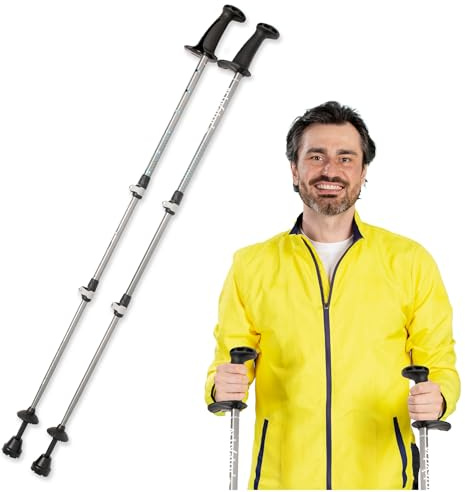 Urban Poling ACTIVATOR® 2 Walking Poles – 1 Pair – CoreGrip™ for Stability, Weight-Bearing, Recovery & Core Strength – Adjustable, Collapsible, Lightweight, Compact & Ideal for Travel or 6FT+ Users