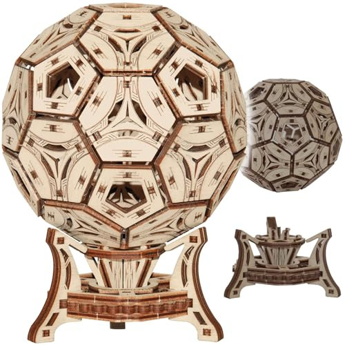 WOODEN.CITY Maquette en Bois À Construire - Organisateur Multifonctionnel De La Tasse De Football - Casse Tête, Puzzle 3D, DIY - Coupe Au Laser, Cadeau pour Homme, Mari, Partenaire, Collègue