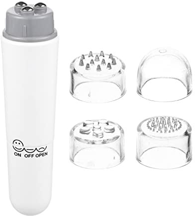 FOMIYES Gesichtsmassagegerät: 4 in 1 Mini- Electric- Akkupressur- Massagegerät für Muskeln (Weiß)