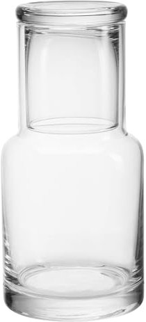 BlogBlog Ensemble carafe à eau de chevet et verre pour bain de bouche, carafe à eau pour table de chevet (transparent)