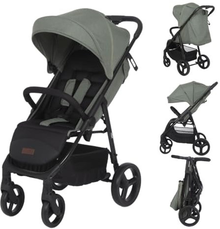 Novi Baby® Grande Go Buggy, buggy von Geburt bis 22 kg, Zusammenklappen mit einer Hand, Liegeposition, geräumige Sitz