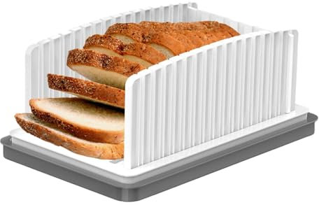 Coupe- fait maison – Guide de tranche à pliable – Coupe- de cuisine de largeur réglable avec plateau à miettes | Coupe- sandwich | Guide de coupe du