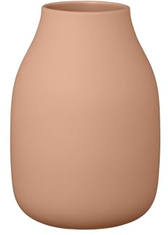 blomus Vase -COLORA- | Keramik | Amber Brown | Größe L | H 20 cm x B 14 cm x T 14 cm | hochwertige Handarbeit