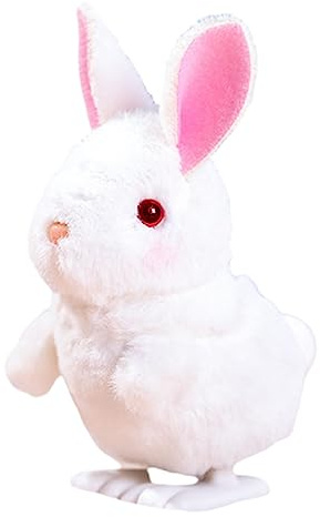ORFOFE Sauteur Lapin Mécanique Peluche pour Garçon Fille à Remonter sans Piles pour Fêtes de Pâques et Danniversaire