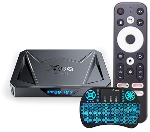 Android 14.0 TV-box 2025, 4K Ultra HD-streamingenhet för TV, röststyrd fjärrkontroll, HDR10+, 2.4G/5G WiFi 6, 1000M Ethernet, BT 5.0, Allwinner H728 Octa-core A55,4gb+32gb
