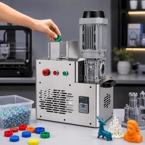 Elektrisk plastförstörare slipmaskin, 1,5kw plastkrossmaskin för återvinningsstödstrukturer och tryck Scr, producerar ~ 5mm pelletter, 10–20 Kg/H Capaci, för Extrus, Molding eller Psing