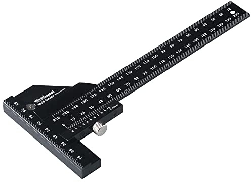 Woodraphic Scriber Gauge 150mm – Metric Marking Tool, CNC Measuring Rule, Layout Gauge, Thickness Checker for Precision Woodworking, Cabinet Making, Framing, Joinery (New Version)
