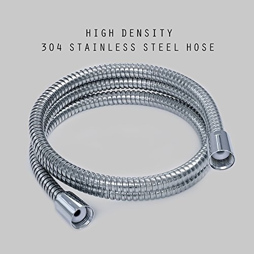 Shower Hose Replacement,72-inch 304 Stainless Steel Extra Long Hand Held Shower Hose Chrome With Brass Fitting (72-inch, Chrome)