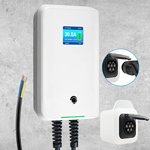 Morec 7,68 KW EV Chargeur Station de Recharge monophasé 32A avec Une Prise de câble et Un câble d'alimentation de 1m vers Le boîtier de Distribution Boîte Chargeur véhicule électrique Rapide