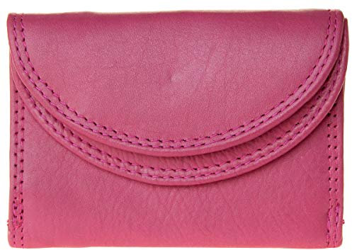 FLW-Kabana Damenportemonnaie aus echtem Leder im Taschenformat in Pink