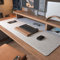 DAWNTREES Filz Schreibtisch Pad, Computer Matte für Schreibtischunterlage, Schreibtisch Matte für Desktop, große Maus Pad für Schreibtisch, Schreibtisch Pad für Tastatur und Maus (hellgrau)