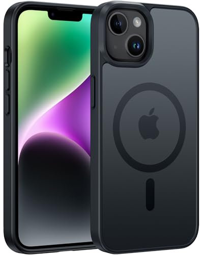 FNTCASE für iPhone 13 Hülle: i Phone 14 Handyhülle Magnetische Translucent Matte Militär Fallschutz Anti Vergilbung Case- Robuste langlebige stoßfeste Schutzhülle