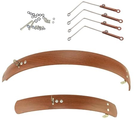 rockible Guardabarros Plegable para Bicicleta, Guardabarros Delanteros Y Traseros, Componentes de Guardabarros para Bicicleta, Protector de Rueda de Instalació, 20 Pulgadas marrón