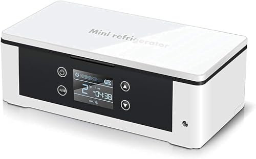 JvFbjLF Mini réfrigérateur-congélateur portatif à insuline, Mini-réfrigérateur de Voiture, congélateur à température for médicaments for Voiture
