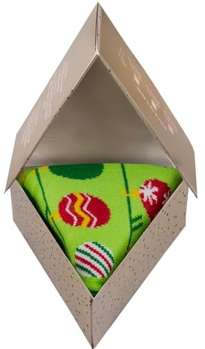 Rainbow Socks - Damen Herren Weihnachtssocken in Box - 1 Paar - Bauble - Größen 36-40