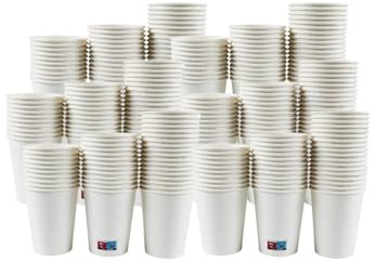 Lauroo Tazas de café – TO GO 200 ml, 8 oz, vasos desechables para café para llevar, color blanco (20 x 50), 1000 unidades