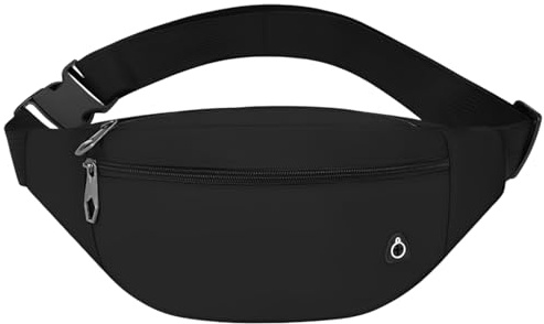 Hao Zhu Bum Bag Running Belt 3 Pockets Adjustable Black