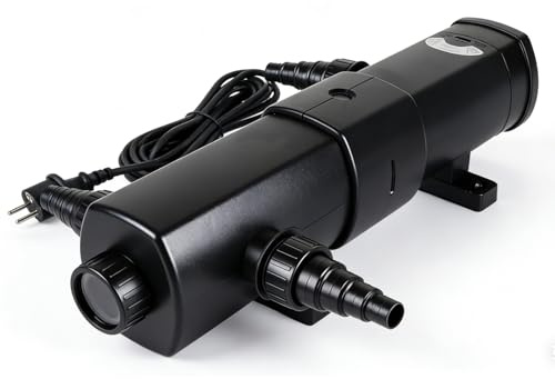 CPROSP Clarificador UV Estanque 6000l/h | Esterilizador UV-C 36W | Adaptadores 19-38mm | Cable 5m | IP44