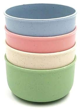 Genérico Cuencos Plástico Colores Mixtos (2u) - Indestructible, versátil | Plástico, Colores Mixtos | Usuarios hogar, Estudiantes | Arroz/Sopa/Fideos, hogar/residencia universitaria