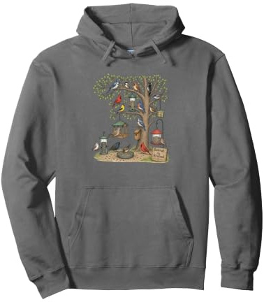 Bankrupt By Birdseed Funny Bird Feeding Funny Birder Pullover Hoodie