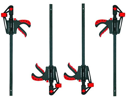 Proteco-Werkzeug® Set 4 Stück Schnellspannzwingen 600 mm x 63 mm Einspanntiefe Einhandzwingen Spreizzwingen Spannzwingen Schraubzwingen