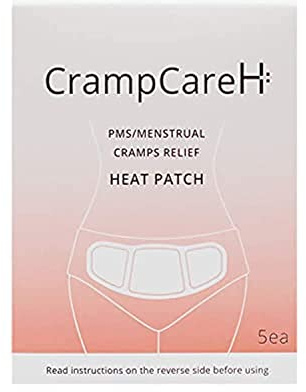 (5 Patches) CrampCareH PMS/Menstrual Cramps Relief Heat Patch with Wide Wings, FDA Registered