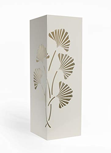 Mango Steam White Tall 21.75 Japanese Ginkgo Leaf Umbrella/Cane/Walking Stick Holder, Stand, Rack Organizer