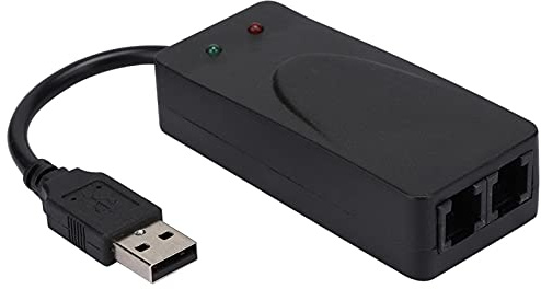 Modem Fax USB 2.0 56K Externe Double Port RJ11 pour PC Windows 10/8/7/XP - Envoi et Réception de Fax