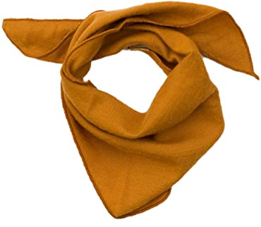 Lilano, Baby Ringel - Panno triangolare, 70% lana (kbT), 30% seta, 210 g/m², curry, 60 x 30 cm (lange / kurze Seite)