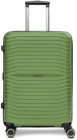 Stratic Check-in Koffer für Damen und Herren | mittelgroßer Trolley 44 x 27 x 66 cm aus hochwertigem, leichtem Polypropylen Material | Erweiterbar & Teleskopgriff| Shine Serie