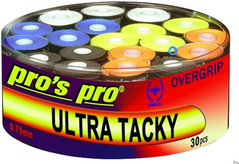 30 Griffbänder Ultra Tacky bunt Tennis Squash Badminton