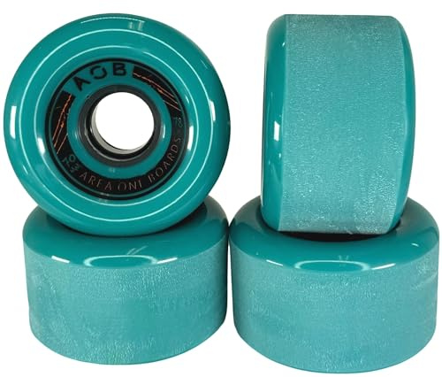 F26 AOB Premium Longboard/Cruiser 2K Ruedas (4 unidades) Juego de ruedas redondeadas calibradas rugosas (azul 70 x 42 mm, 78 A)