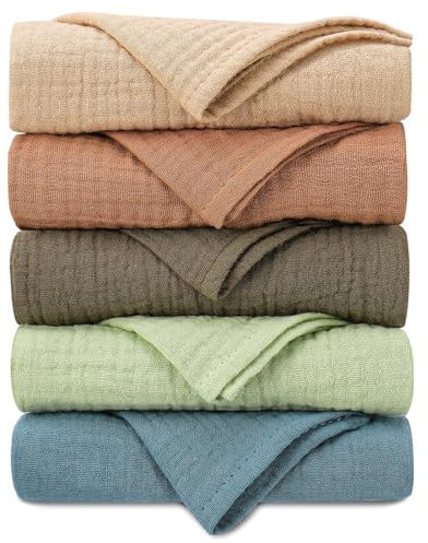 GSrenyu 5 Pcs Muslin Cloths For Baby Burp Cloths 38x40cm Muslin Squares 100% Cotton Swaddle Blanket Wipes For Newborn Kids Wiping Bathing Feeding