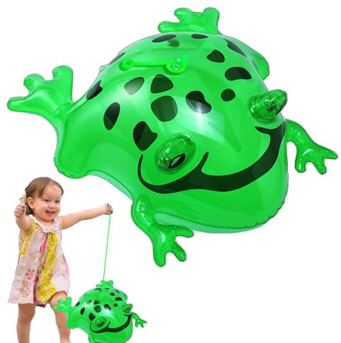 Aufblasbarer grüner Frosch, aufblasbares Spielzeugtier, leuchtendes aufblasbares Froschspielzeug, aufblasbares Spielzeug für den des Frosches, Ornament